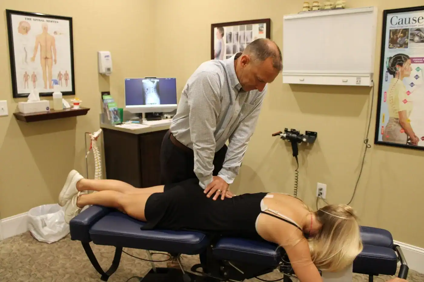 Chiropractic adjustment at Strand Spine Institute in Pawleys Island SC