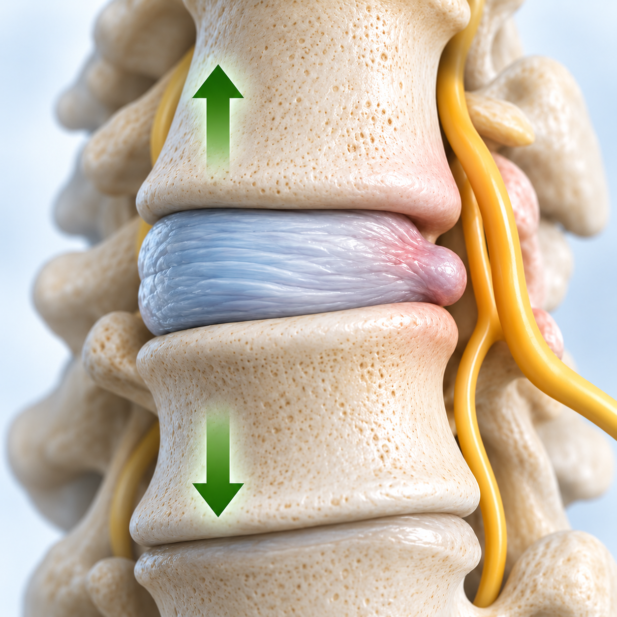 DRX9000 decompression easing pressure off a spinal disc